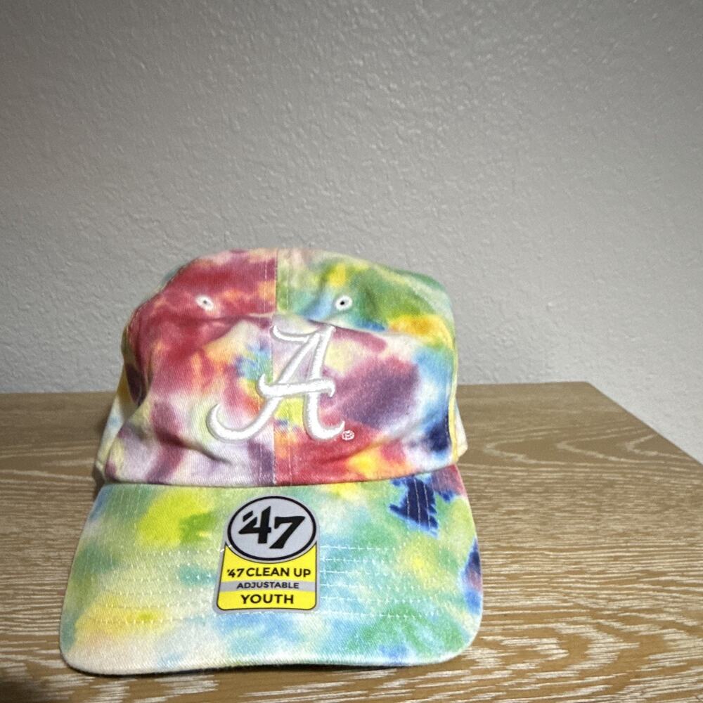 ’47 Alabama Crimson Tide Youth Adjustable Multicolor Tie-Dye Cap NCAA
